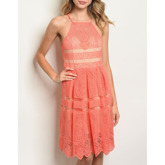 Coral Nude Dress {The Vintage Shop} - Picture 2 of 3